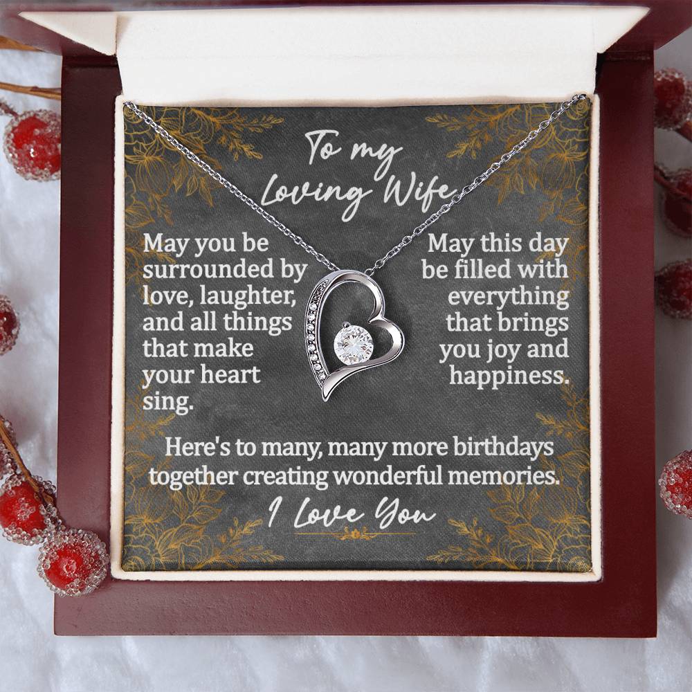 To My Wife Forever Love Birthday Necklace