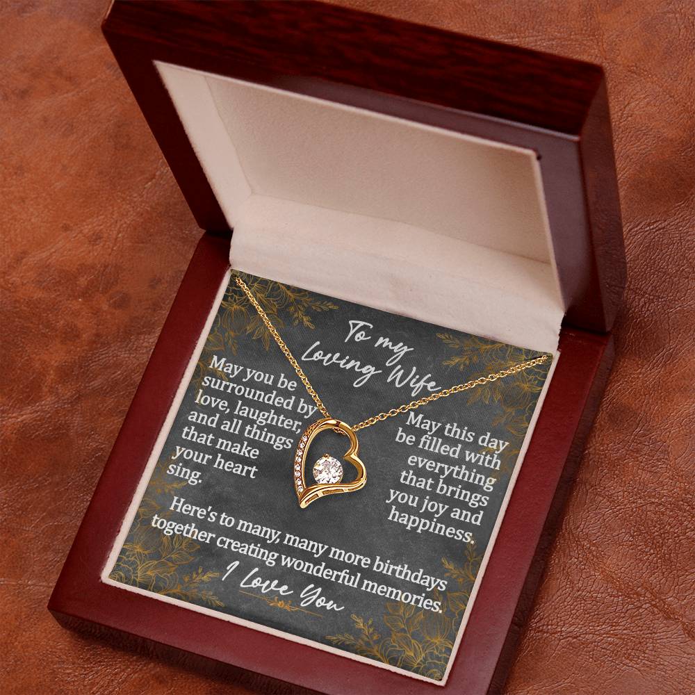 To My Wife Forever Love Birthday Necklace