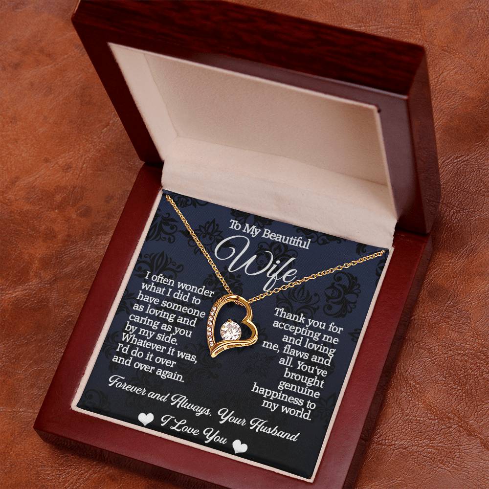 To My Beautiful Wife Forever Love Necklace