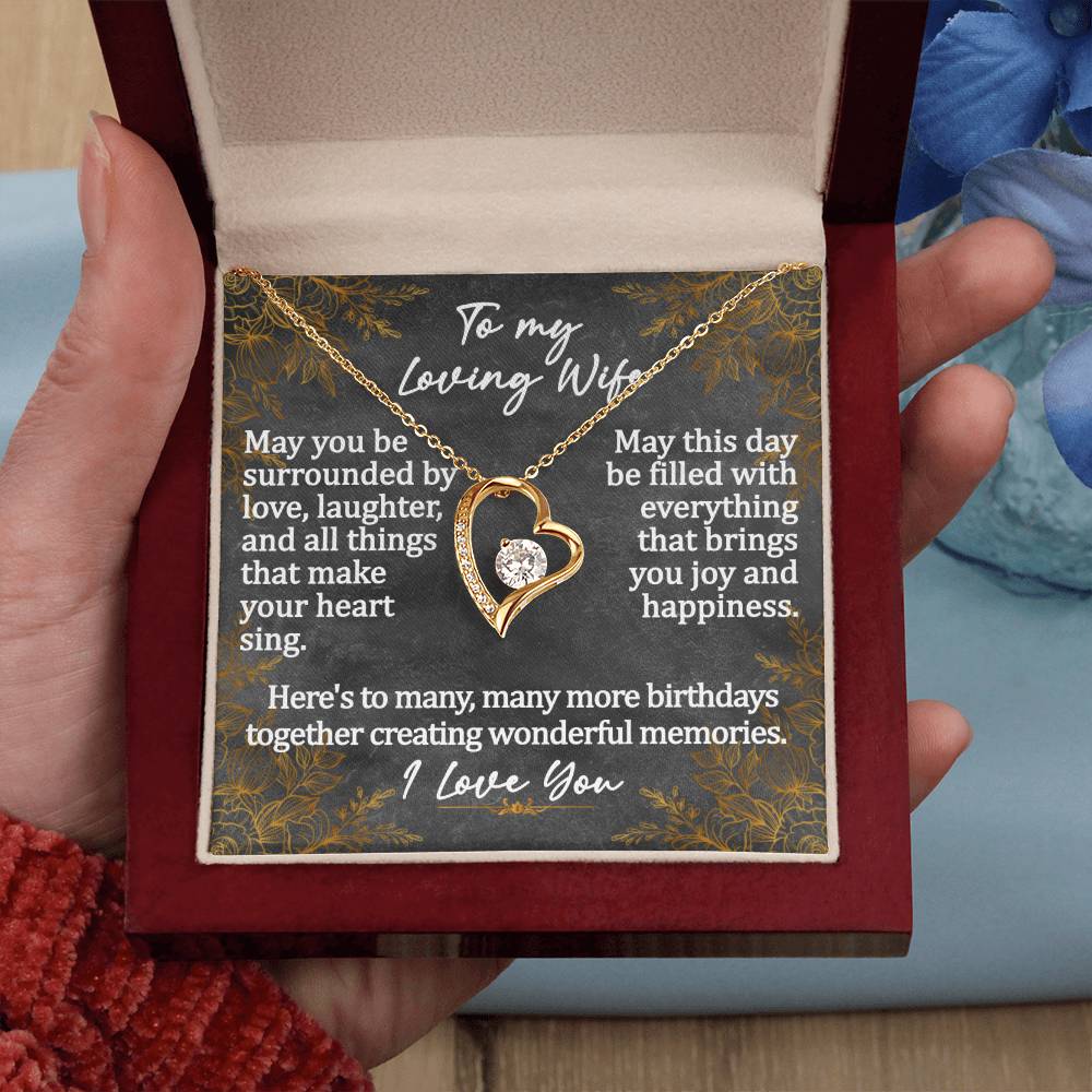 To My Wife Forever Love Birthday Necklace