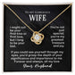 To My Gorgeous Wife Love Knot Necklace