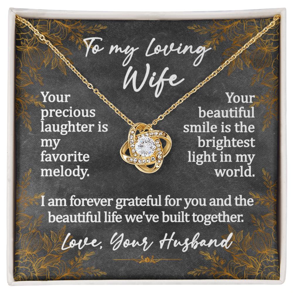 To My Loving Wife Love Knot Necklace