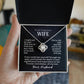To My Gorgeous Wife Love Knot Necklace