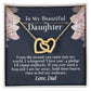 To My Beautiful Daughter Interlocking Hearts Necklace