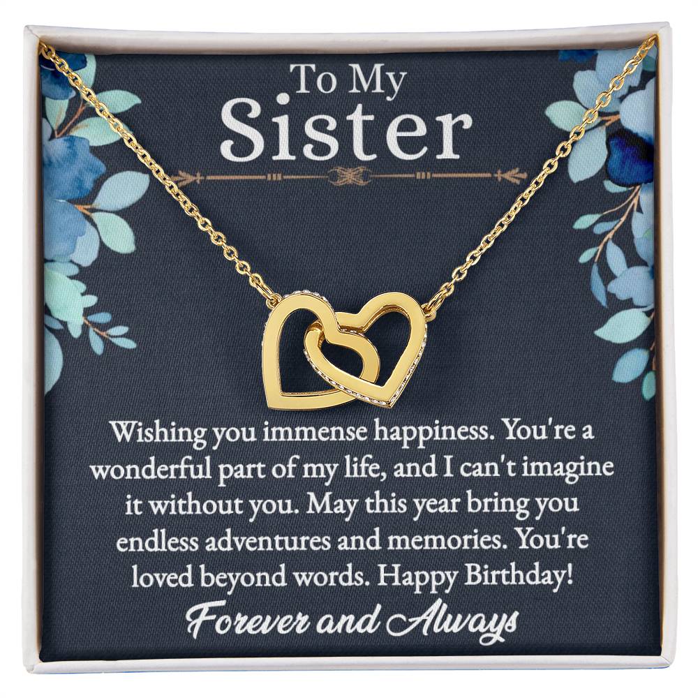 Interlocking Heart Sister Necklace