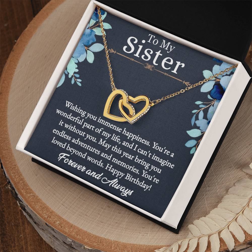 Interlocking Heart Sister Necklace