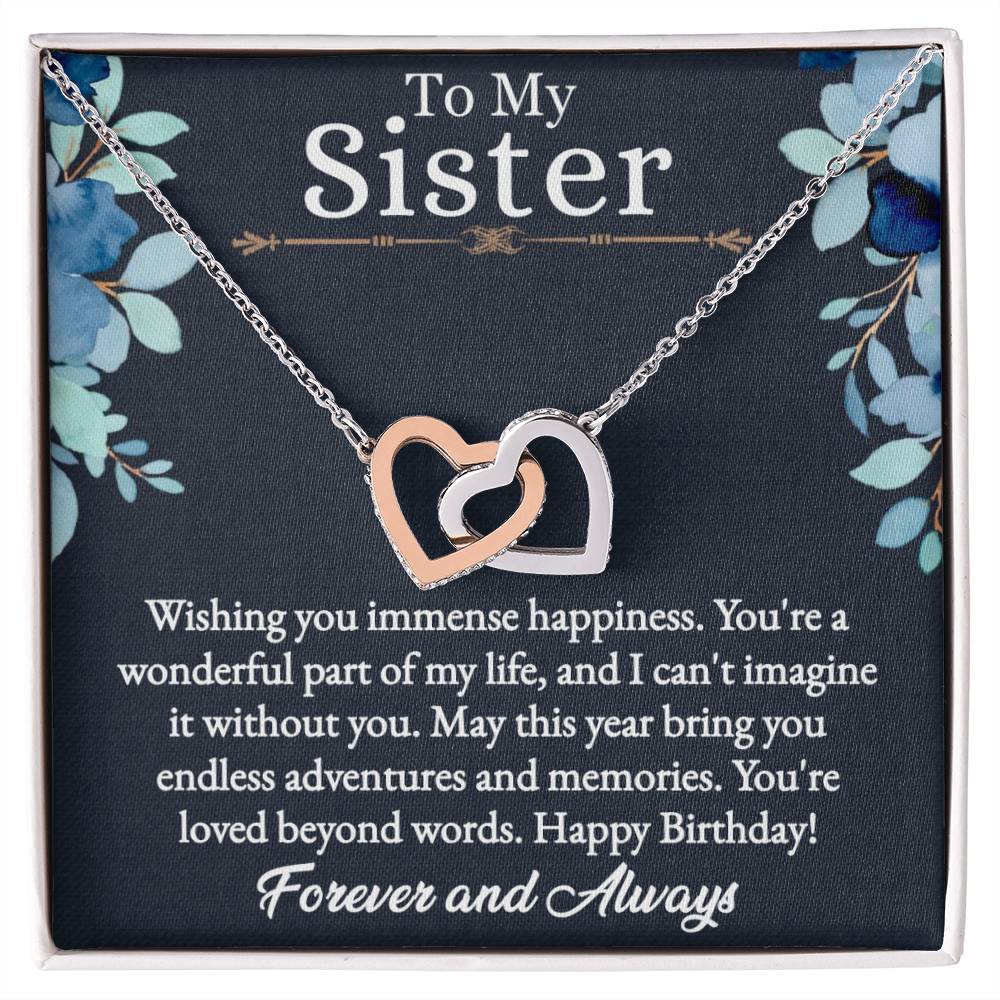 Interlocking Heart Sister Necklace