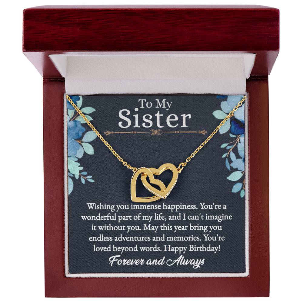 Interlocking Heart Sister Necklace