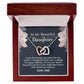 To My Beautiful Daughter Interlocking Hearts Necklace