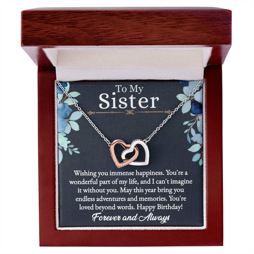 Interlocking Heart Sister Necklace