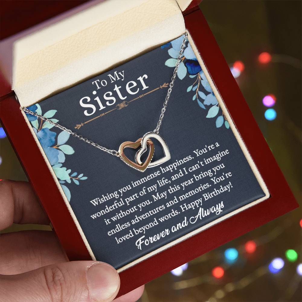 Interlocking Heart Sister Necklace