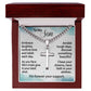 To My Son Cuban Chain Artisan Cross Necklace
