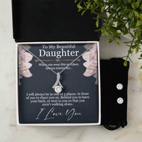 For My Daughter Alluring Beauty + Clear CZ Earrings