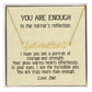 To My Daughter You Are Enough Personalized Heart Name Necklace