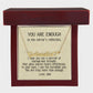 To My Daughter You Are Enough Personalized Heart Name Necklace