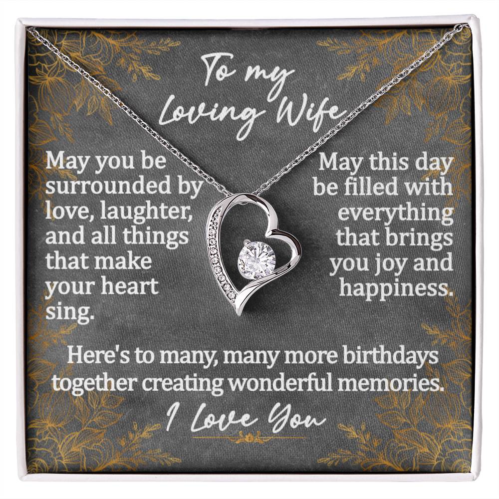 To My Wife Forever Love Birthday Necklace