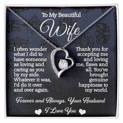 To My Beautiful Wife Forever Love Necklace