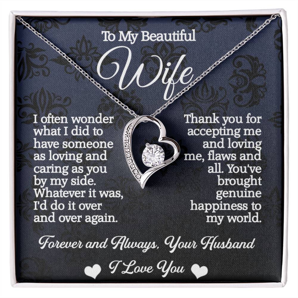 To My Wife Custom Heart Necklace — GeckoCustom