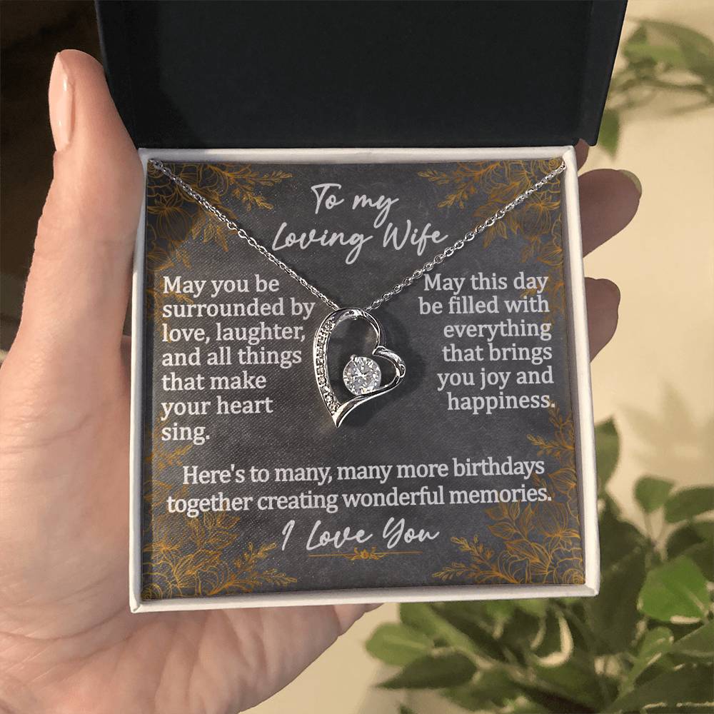 To My Wife Forever Love Birthday Necklace