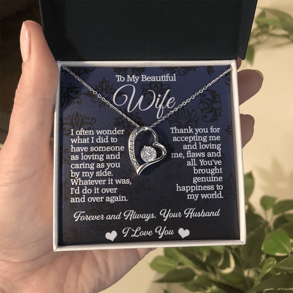 To My Beautiful Wife Forever Love Necklace