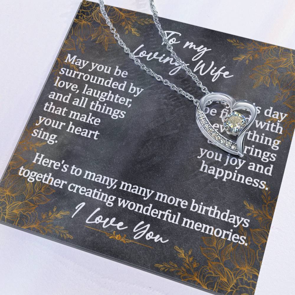 To My Wife Forever Love Birthday Necklace