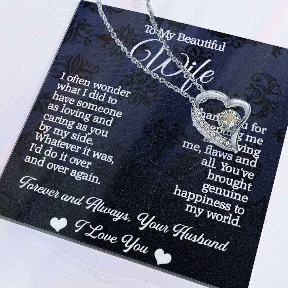 To My Beautiful Wife Forever Love Necklace