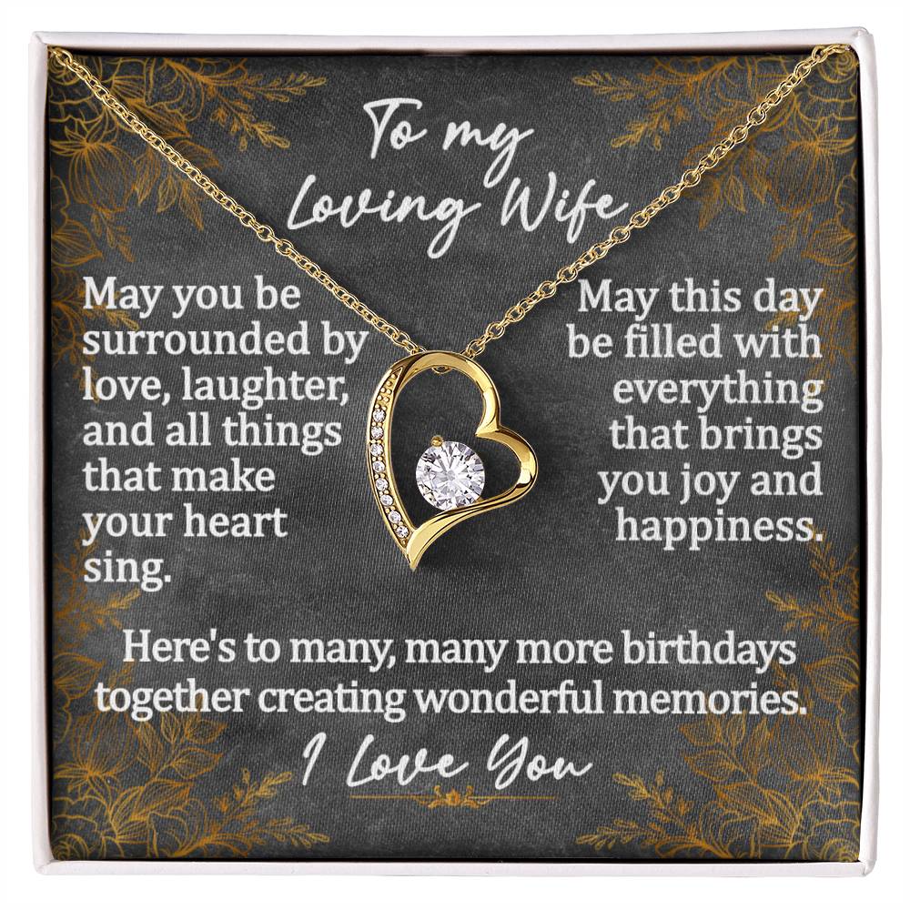 To My Wife Forever Love Birthday Necklace