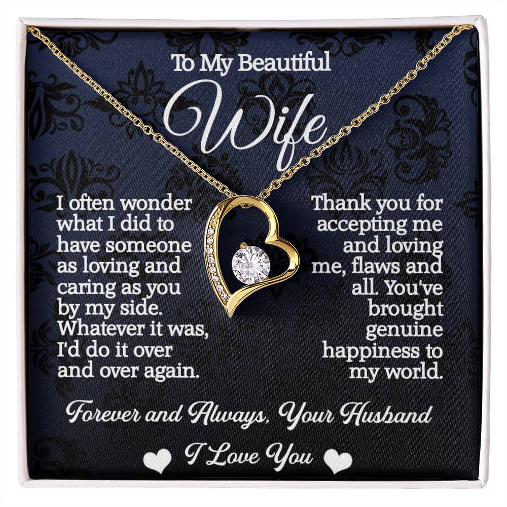 To My Beautiful Wife Forever Love Necklace